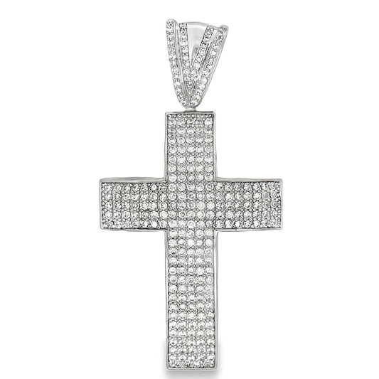 Ultra Clean Cross CZ Iced Out Pendant