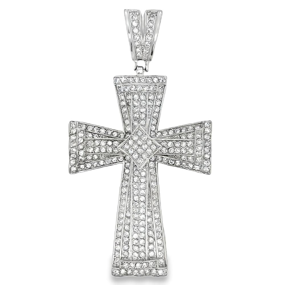 Ax Cross CZ Iced Out Pendant HipHopBling