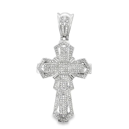 Baller Cross CZ Iced Out Pendant HipHopBling