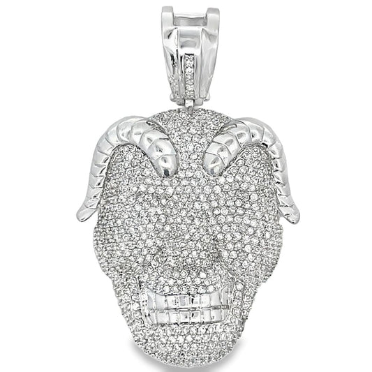 Devil Face CZ Iced Out Pendant HipHopBling