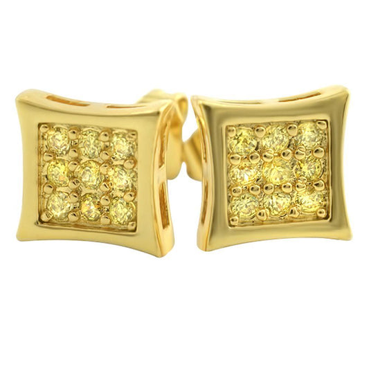 Kite Small Lemonade CZ Micro Pave Earrings