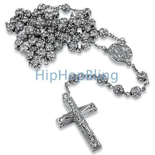 Platinum Style Totally Bling Rosary Chain