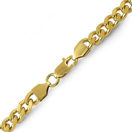 Cuban IP Gold Stainless Steel Bracelet 8MM