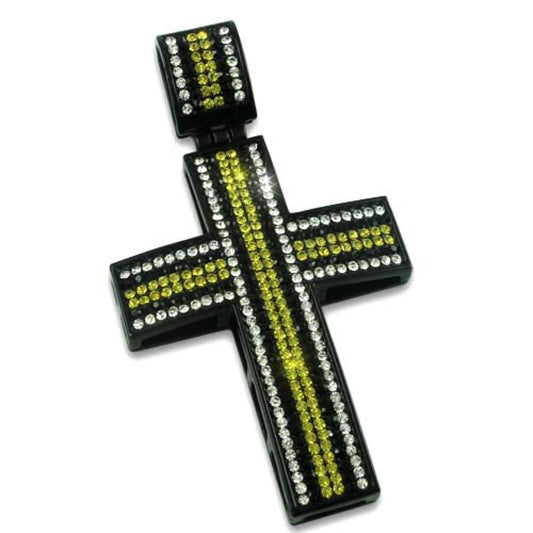 Black Exotic Canary White  Black Striped Down 366 Stone Cross