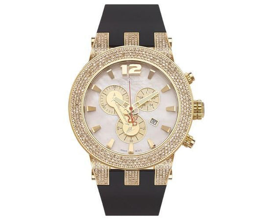 Joe Rodeo 5.00ct Diamond Watch Broadway Gold Micron Pearl Dial