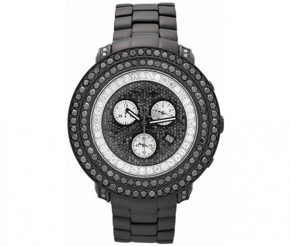 Huge Double Black Diamond Bezel Joe Rodeo Watch 8.00 Carats