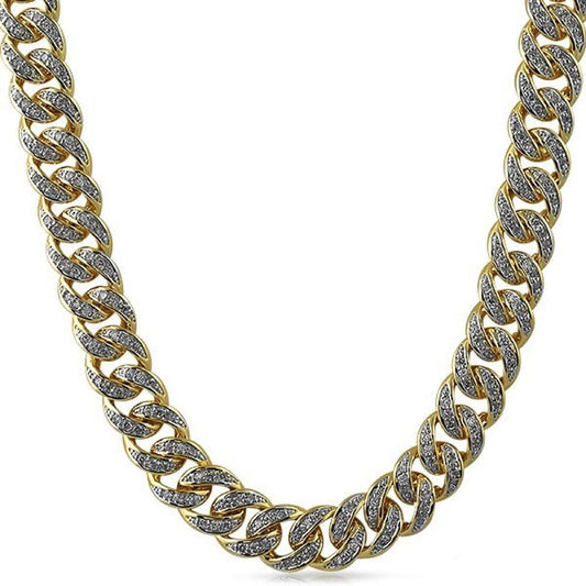 Miami Cuban Bling Bling CZ 13MM Gold Chain