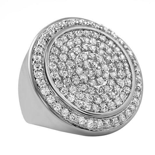 Mega Circles of Ice CZ Bling Bling Ring