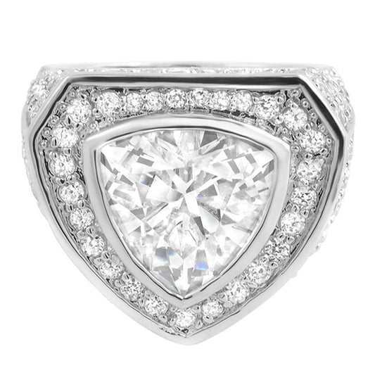 Trillion Custom CZ Micro Pave Bling Bling Ring