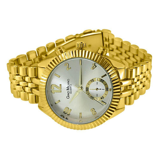 Gold Flutted Bezel Jubilee Womens Watch