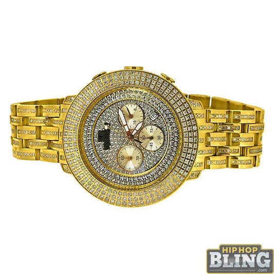 4.00 Carat Diamond Prince Gold Watch by IceTime