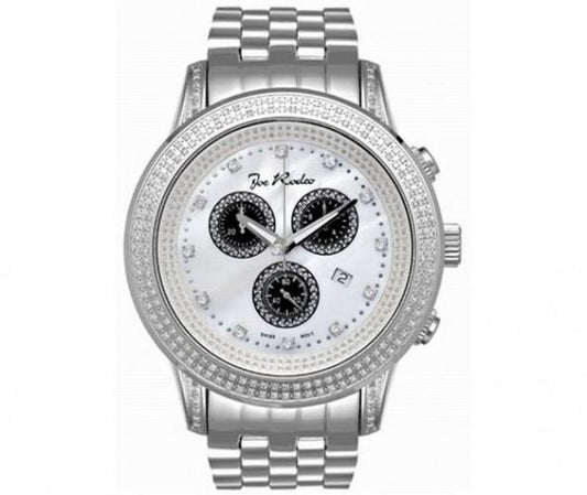 Joe Rodeo Sicily Watch Black Chrono 1.80ct Diamonds