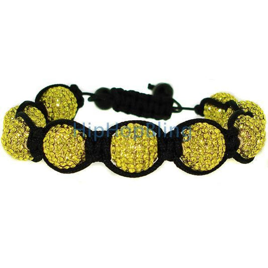 14mm Jumbo Lemonade Disco Ball Bling Bling Bracelet