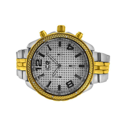 2-Tone Sport Jubilee Bling Watch