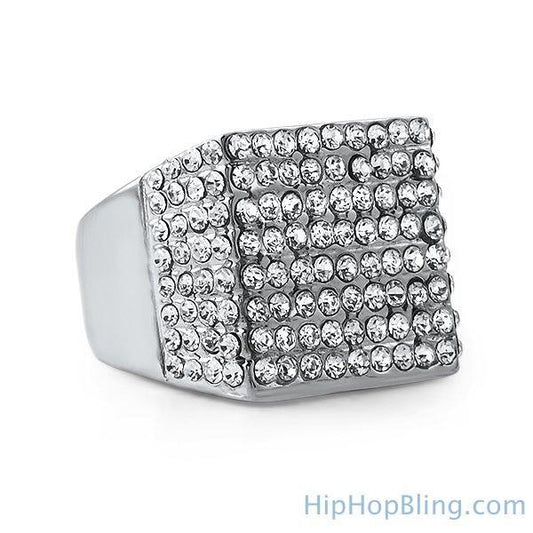 Pimp Stainless Steel Bling Bling Ring