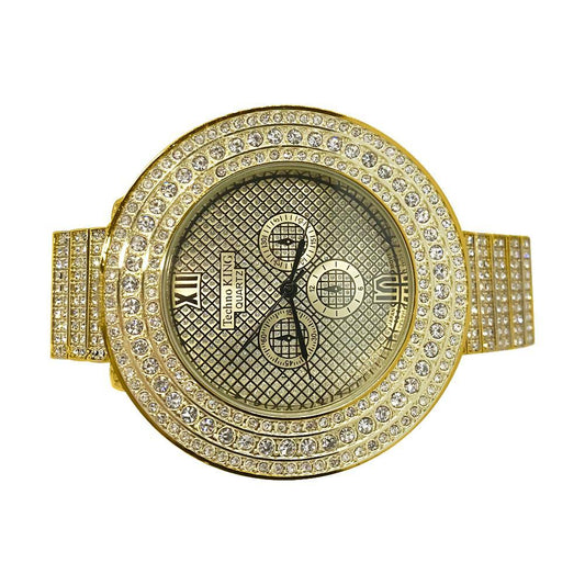 Bling Bling Big Bezel 60MM Gold Hip Hop Watch