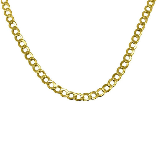 10K Yellow Gold 4MM Diamond Cut Cuban Chain