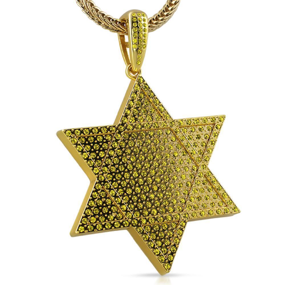 6 Point Star Lemonade Bling Bling Pendant