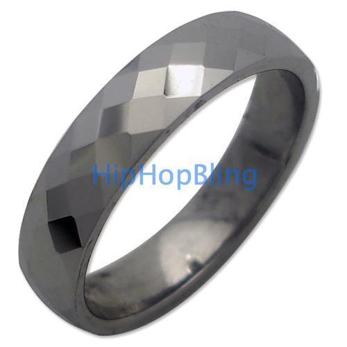 Ladies Pineapple Facet Tungsten Carbide Ring #2