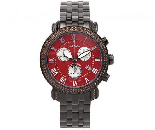 Matching Red Diamonds & Dial 3.50ct Black Joe Rodeo Watch