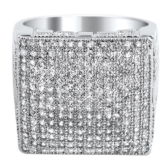 XL Mega Icey CZ Micro Pave Bling Bling Ring