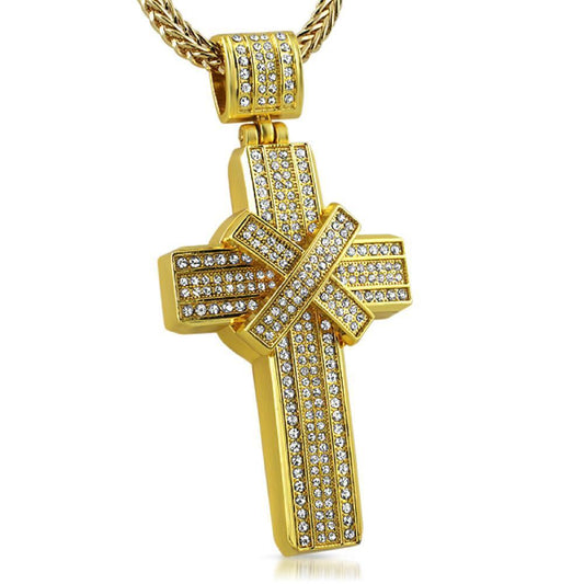 XL Dagger Rhodium Cross