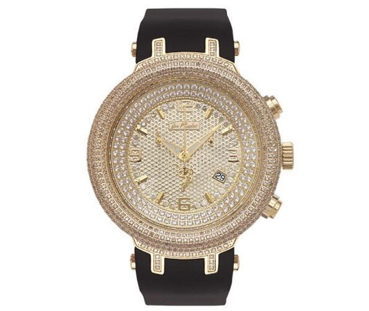 6.50ct Diamond Domed Bezel Golden Joe Rodeo Master Watch