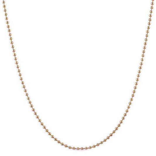 2MM Rose Gold Plated Bead Chain