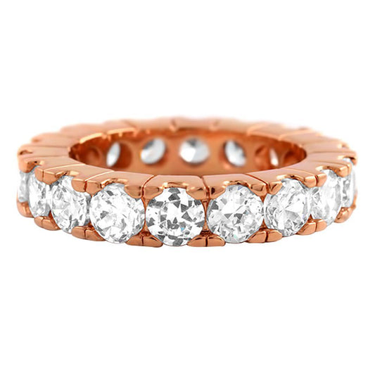 Rose Gold Eternity CZ Bling Bling Ring