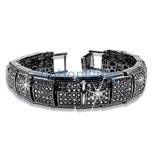 Premium Ice Cubes Black Bling Bracelet