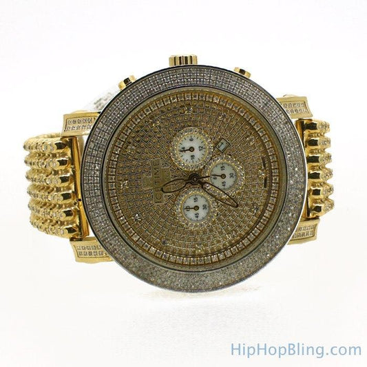 6.00 Carat Triple Diamond Bezel & Band IceTime Gold Watch