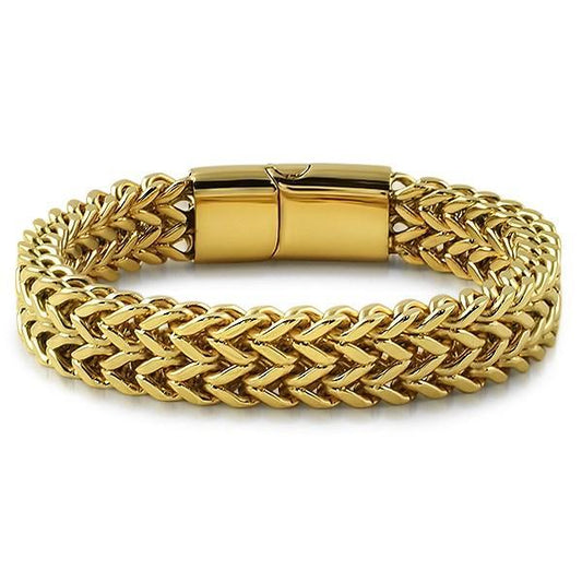 Double Franco Gold Stainless Steel Bracelet