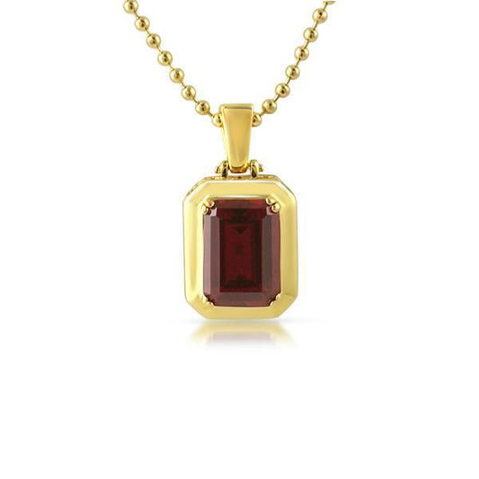 .925 Sterling Silver Lab Ruby Gem Pendant