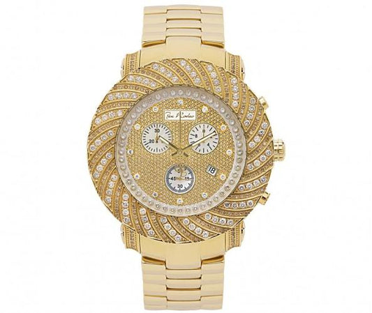 Golden 4.25ct Diamond Spiral Bezel Joe Rodeo Watch