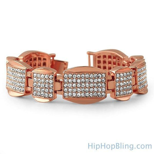 Classic Bling Rose Gold Hip Hop Bracelet