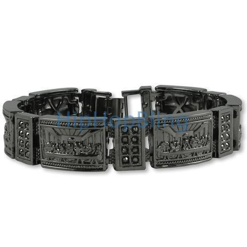 Smaller The Last Supper Black Hip Hop Bracelet