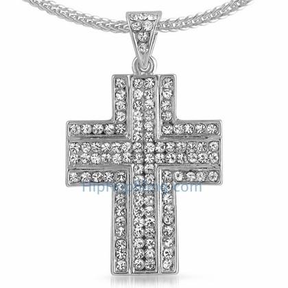 Ballers Bling Bling Cross & Chain Small