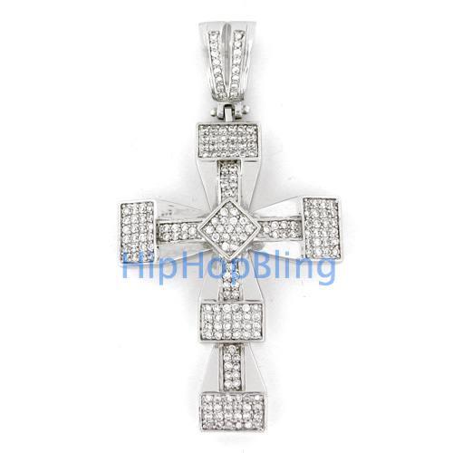 Bar Bling Cross Micro Pave Charm