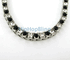 Black & White Checkered Rhodium Hip Hop Chain