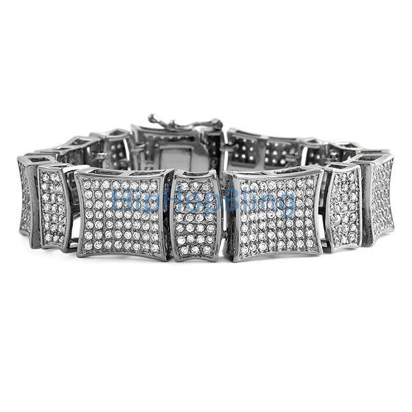 Kite Lab Created Bling Bling Bracelet 316L Steel