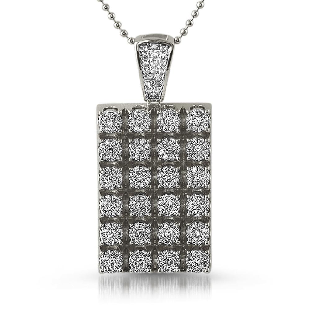 Cluster Micro Pave Bling Bling Dogtag