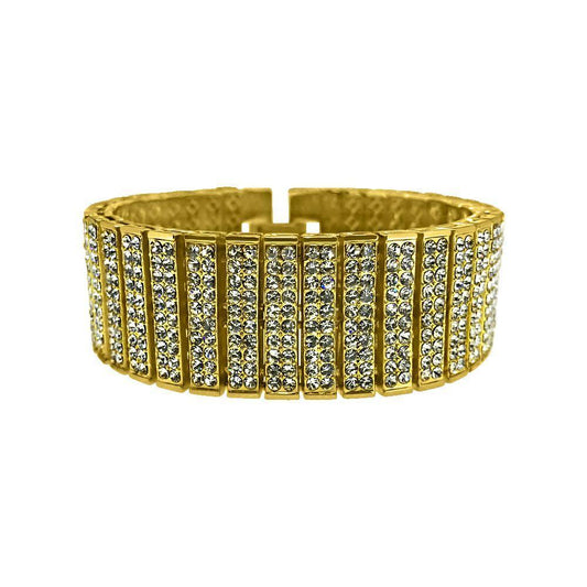 10 Row Gold Bling Bling Bracelet