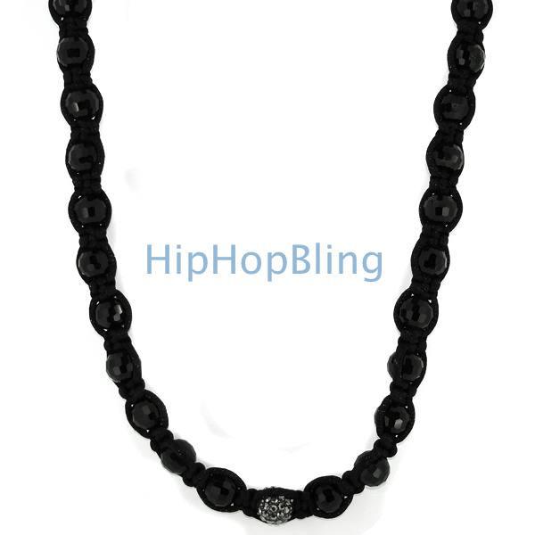 Hematite 1 Disco Ball Bling Bling Necklace