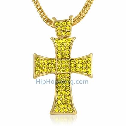 Lemonade Hatchet Bling Cross & Chain Small