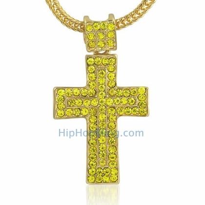 Lemonade Mega Bling Bling Cross & Chain Small