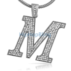 M Initial Bling Bling Pendant