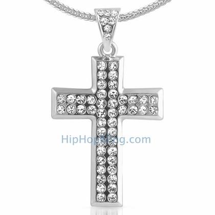 Skinny Cross Bling Bling Chain Small