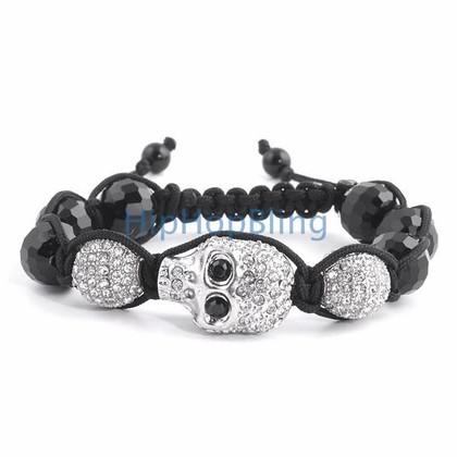 Skull Bling Bling Disco Ball Bracelet