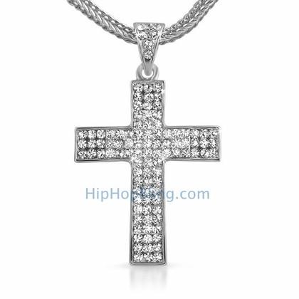 Small Bling Bling Cross & Chain